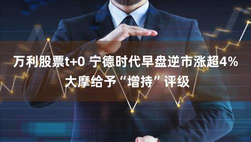 万利股票t+0 宁德时代早盘逆市涨超4% 大摩给予“增持”评级