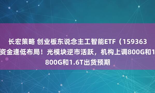 长宏策略 创业板东说念主工智能ETF（159363）跳水2%，资金逢低布局！光模块逆市活跃，机构上调800G和1.6T出货预期