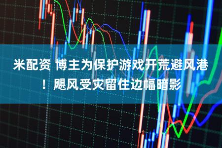 米配资 博主为保护游戏开荒避风港！飓风受灾留住边幅暗影