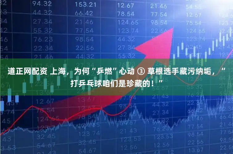 道正网配资 上海,为何“乒燃”心动 ③ 草根选手藏污纳垢,“打乒乓球咱们是珍藏的!”