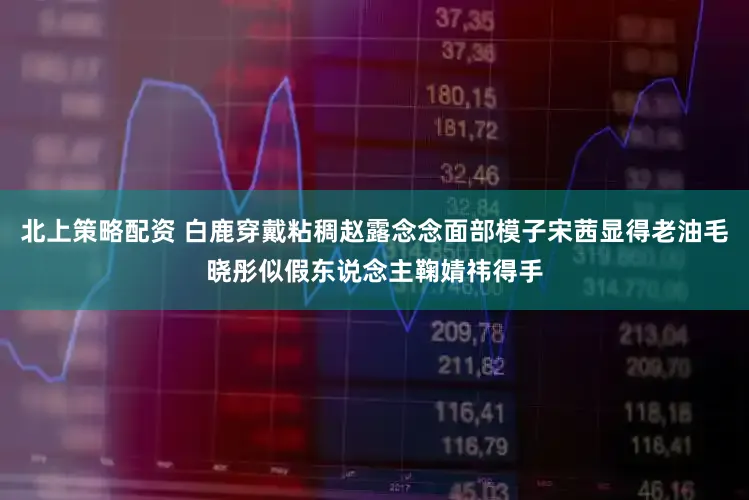 北上策略配资 白鹿穿戴粘稠赵露念念面部模子宋茜显得老油毛晓彤似假东说念主鞠婧祎得手